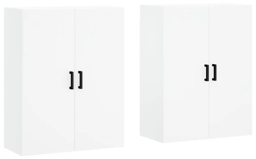 3195619 vidaXL Dulapuri cu montaj pe perete, 2 buc, alb, 69,5x34x90 cm
