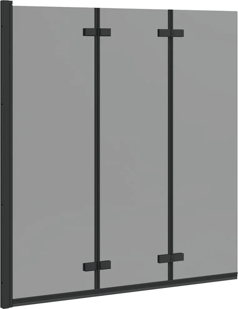 vidaXL Încărcare duș Manual Negru 130 x 138 cm Sticlă ESG și aluminiu