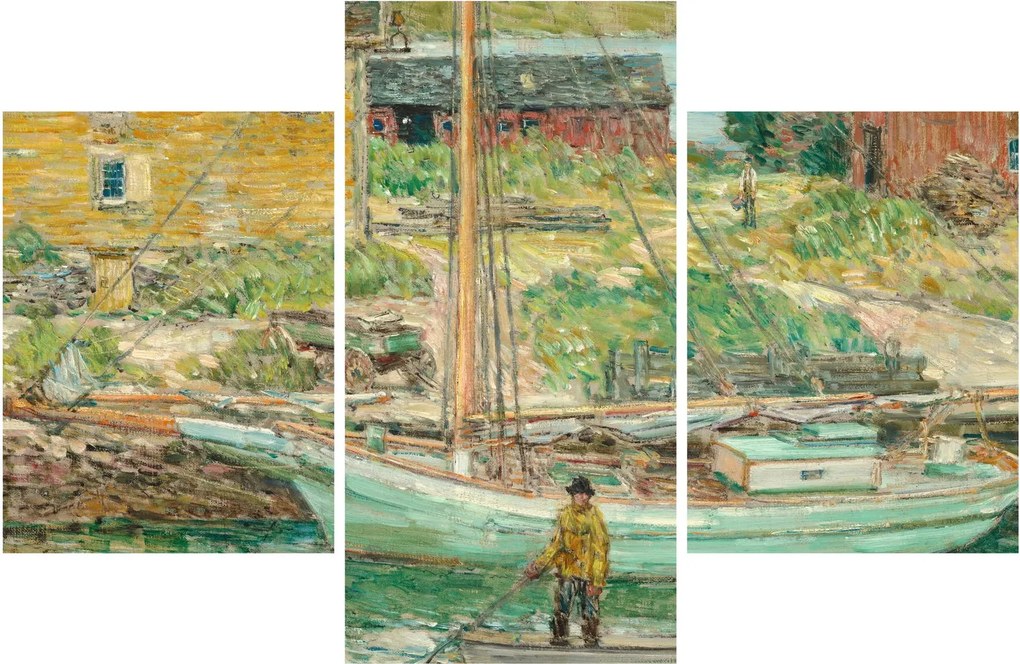 Tablou - Childe Hassam, Oyster Sloop, Cos Cob, reproducere (90x60 cm)