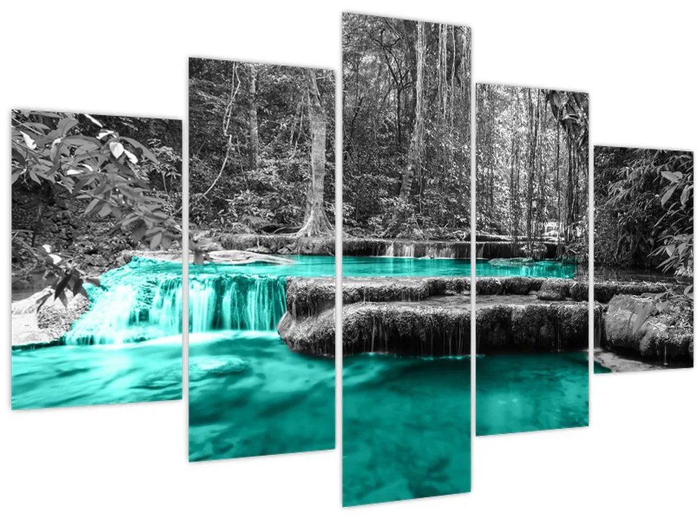 Tablou - Râul de iarnă (150x105 cm)