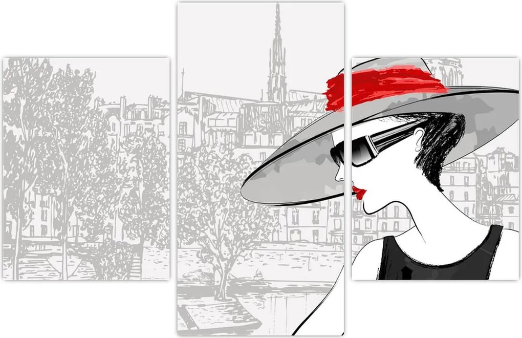Tablou - Doamna la oraș (90x60 cm)
