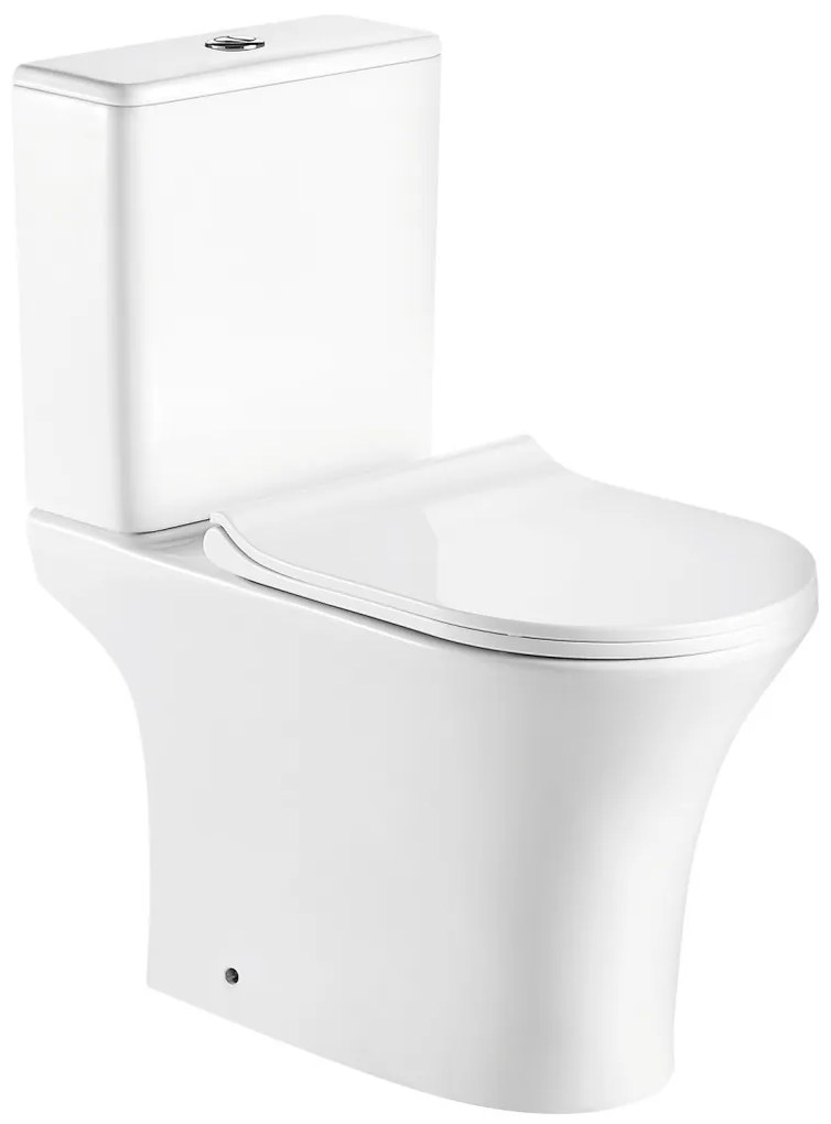 Toaletă compactă monobloc Makalu cu spătar și scaun