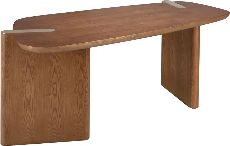 Birou modern din lemn furniruit Walnut