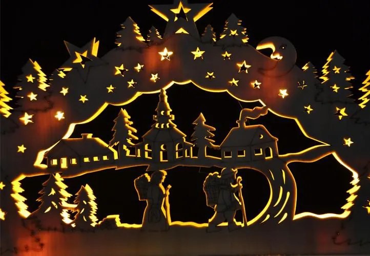 Decorațiuni de Crăciun - Peisaj de Crăciun - 10 LED-uri