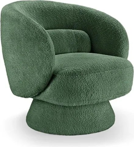 Fotoliu pivotant tesatura boucle verde BOSSA NOVA