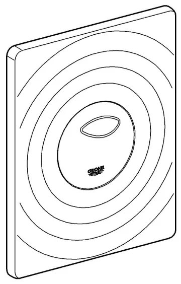 GROHE 38861000 - Placă de acționare SURF, 156 × 197 mm, crom lucios