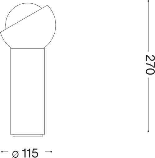 Ideal Lux - Lampă de masă LED BLOOM 1xG9/3W/230V auriu/bej fumuriu