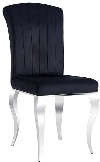 Scaun de sufragerie Pria (Negru + Cromat). 1050747