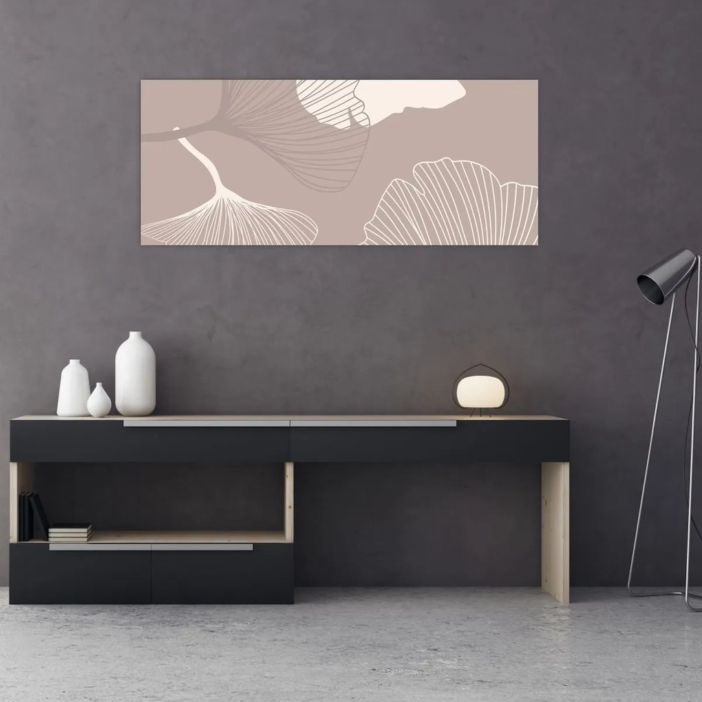 Tablou - Frunze bej N⁰1 (120x50 cm)
