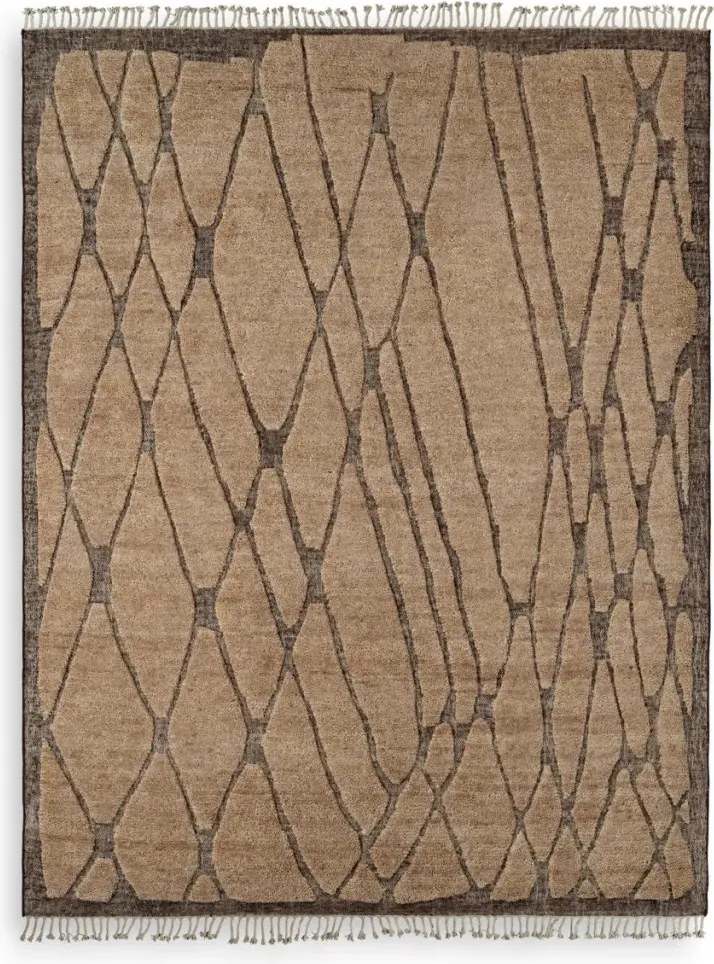 Covor design LUX din lana din Noua Zeelanda, Coralie Maro 400x300cm