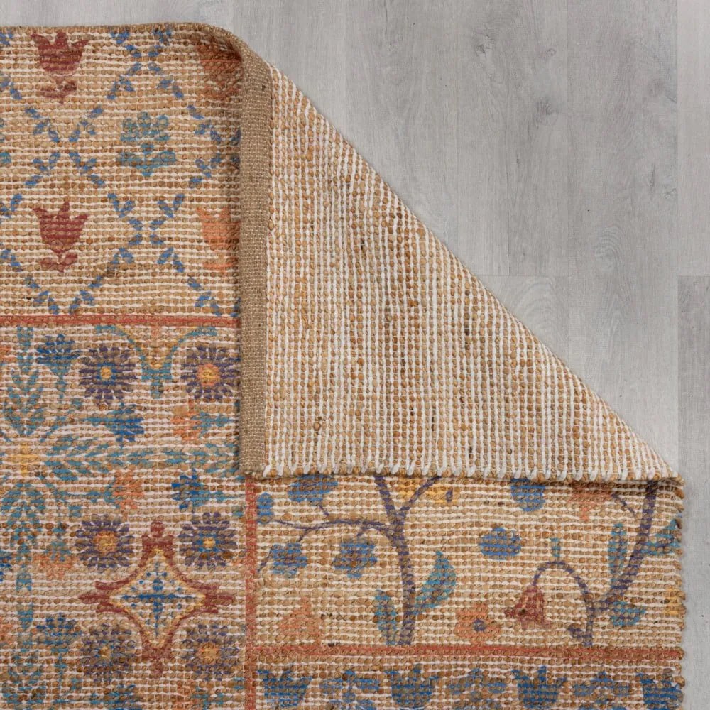 Covor în culoare naturală țesut manual din amestec de iută 80x150 cm Taylor Patchwork – Flair Rugs