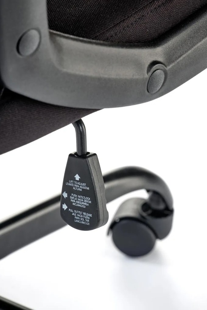 Scaun de birou Jensen negru/gri/rosu H125 cm JENSEN office chair, black / grey / red