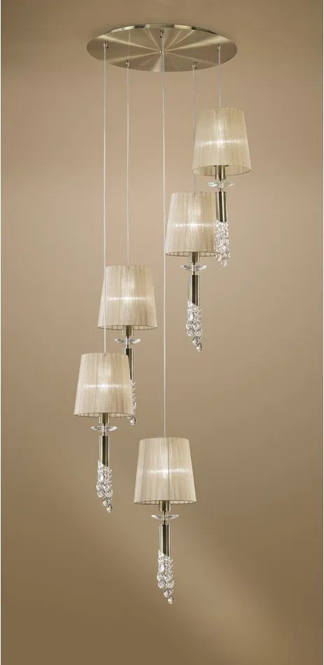 Mantra TIFFANY 3877 Pendule cu mai multe brate bronz antic metal 5xE27 max. 20W;5xG9 max. 33W