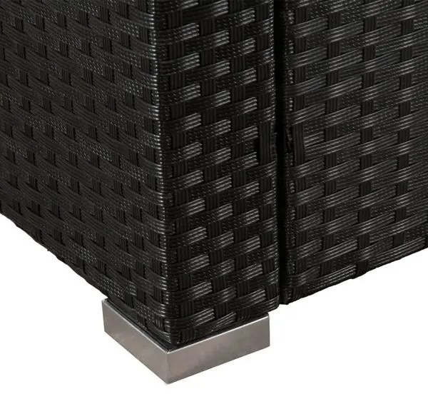 Juskys Set ratan de gradina Punta Cana L - perne negre/crem