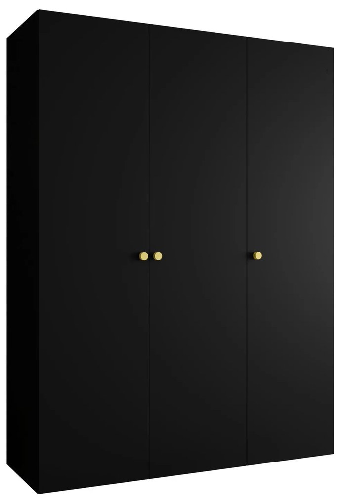 Dulap de haine 150 cm Parna 1 (Negru + Auriu). 1125873