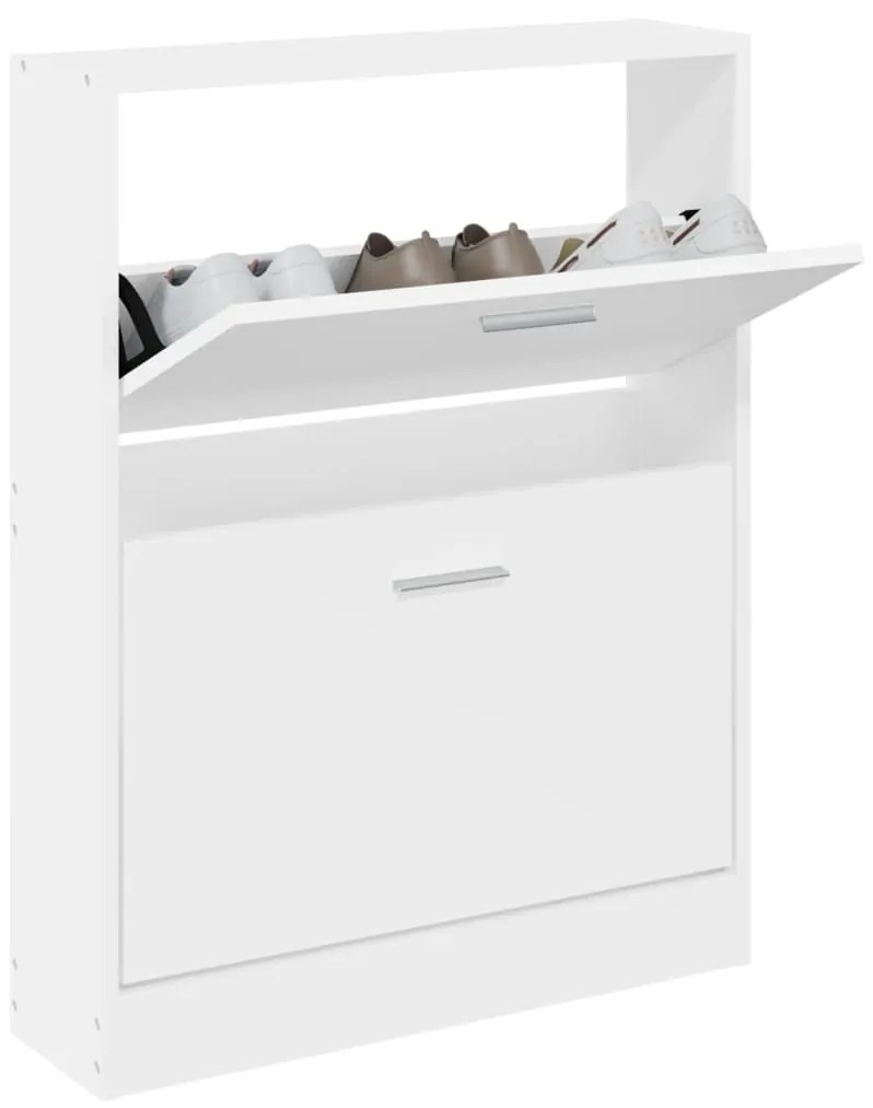Pantofar, alb, 59x17x81 cm, lemn prelucrat Alb, 59 x 17 x 81 cm, 1