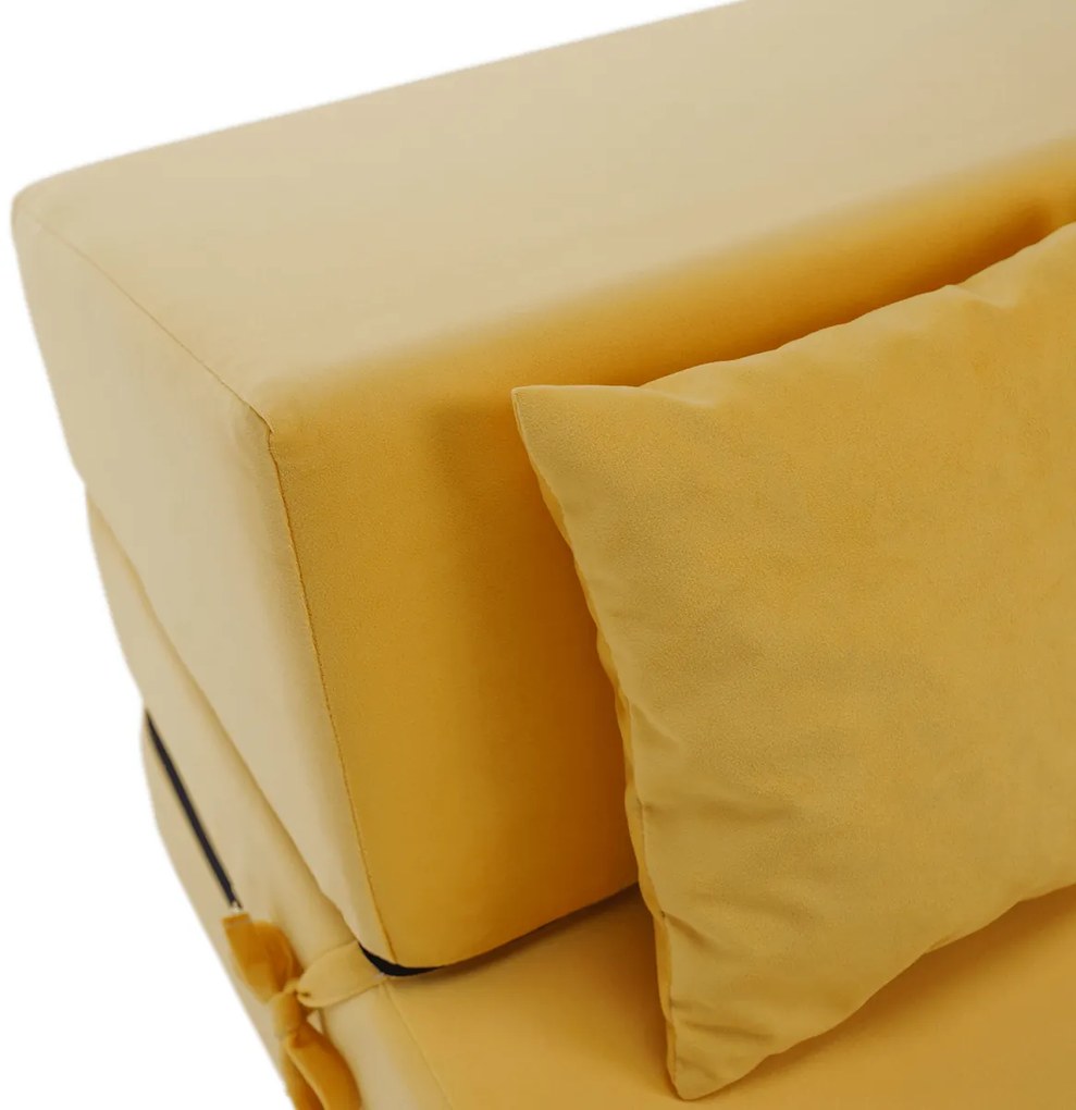 Scaun pliant/saltea PELOS, galben