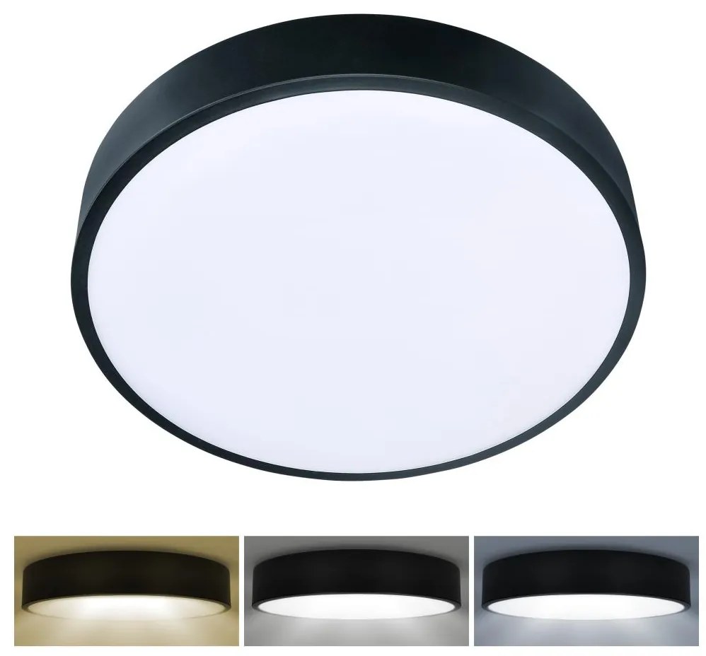 Plafonieră LED Brilagi POOL LED/36W/230V 3000/4500/6000K d. 30 cm negru