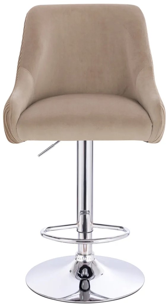 HR920W Scaun Latte din Catifea cu Bază Aurie