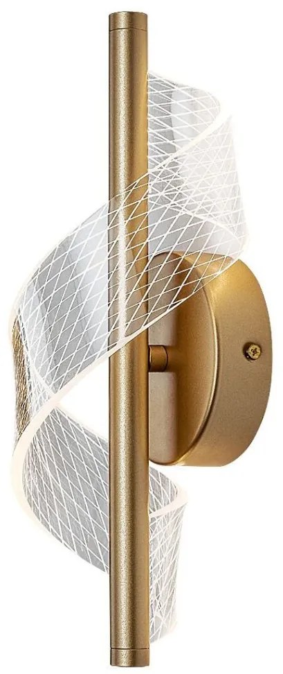 Aplica de perete LED din metal auriu Zofrael