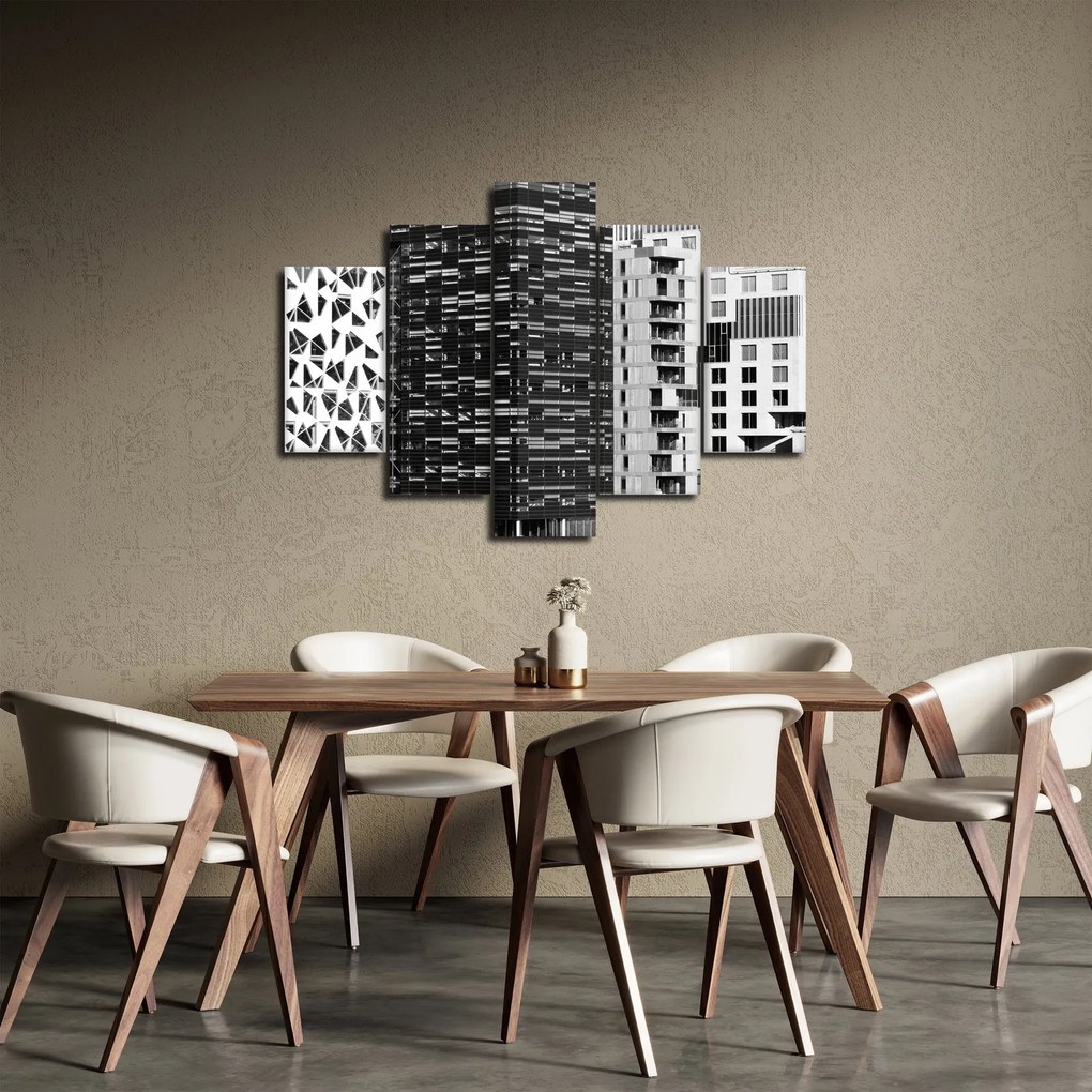 Tablou cu arhitectura alb neagră (150x105 cm)