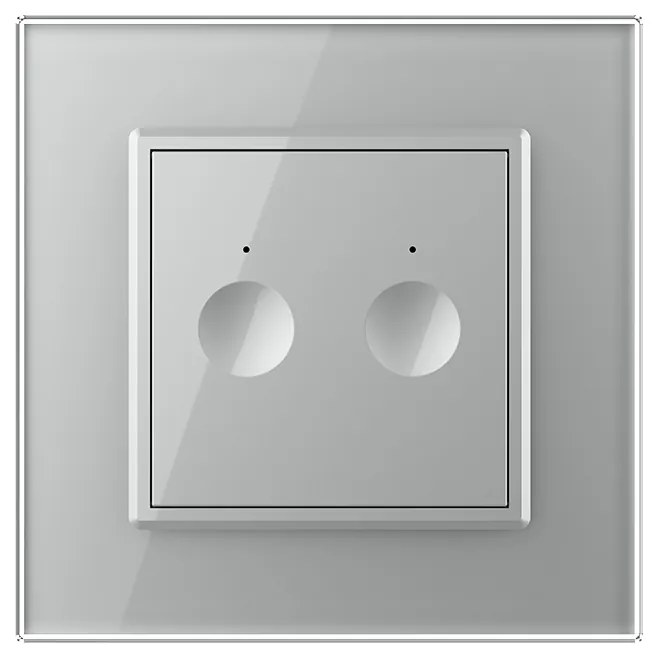 Intrerupator Dublu Cap Scara / Cruce cu Touch LIVOLO cu Rama din Sticla – Protocol Zigbee EC
