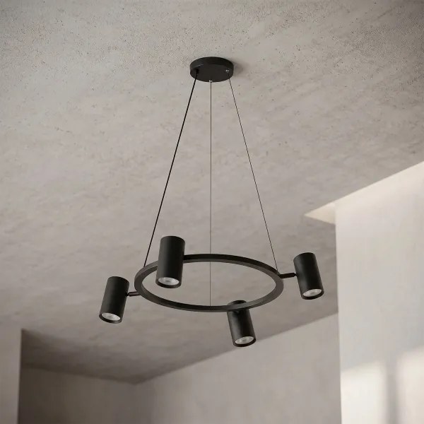 Brilagi - Lustru suspendat pe cablu SELE 4xGU10/30W/230V negru