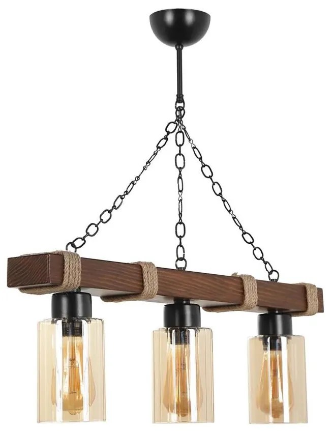 Lustr suspendat JASMIN 3xE27/40W/230V, maro/bej