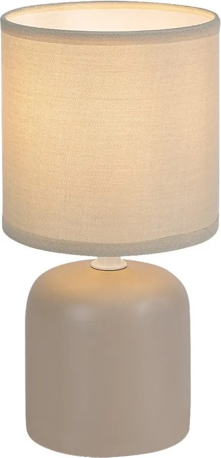 Lampa de masa ceramica si abajur bej Daphni