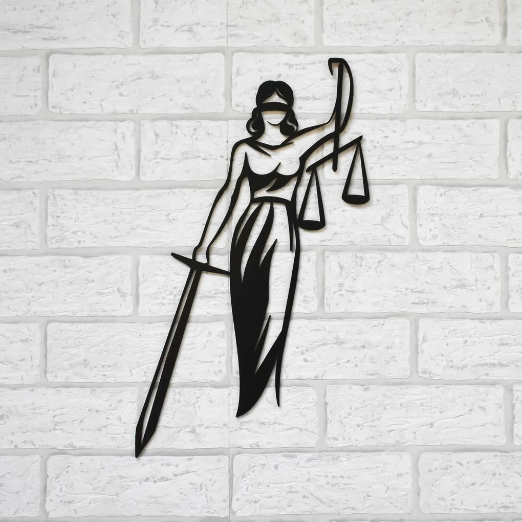 DUBLEZ | Decorațiune din lemn pentru perete - Zeița Dreptății