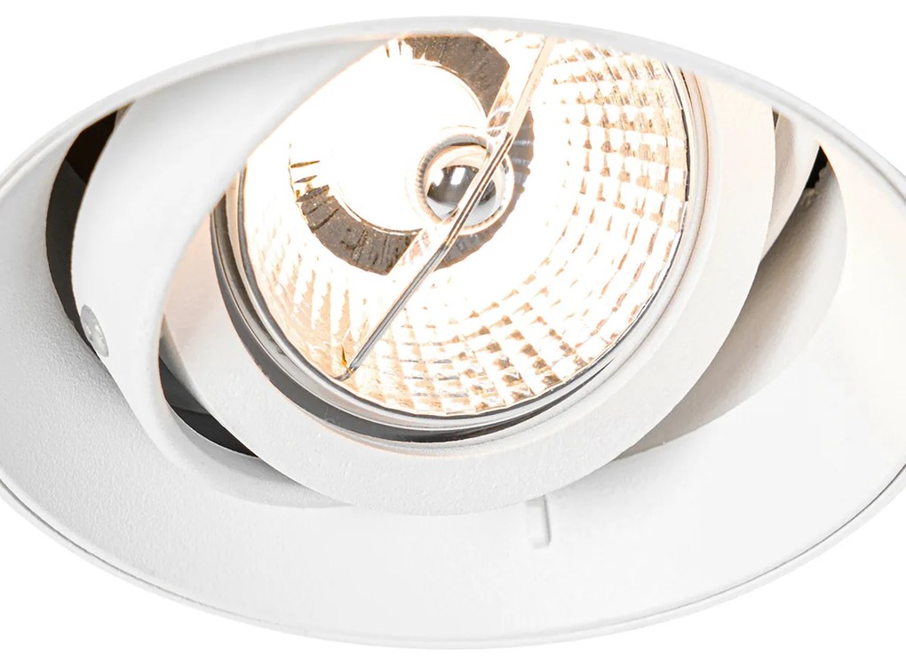 Spot modern îngropat alb GU10 AR70 rotund fără margine - Oneon