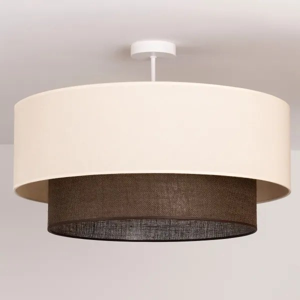 Brilagi - Plafonieră LED BOHO STYLE, 3x E27, 15W, 230V, Ø 60 cm, crem/maro