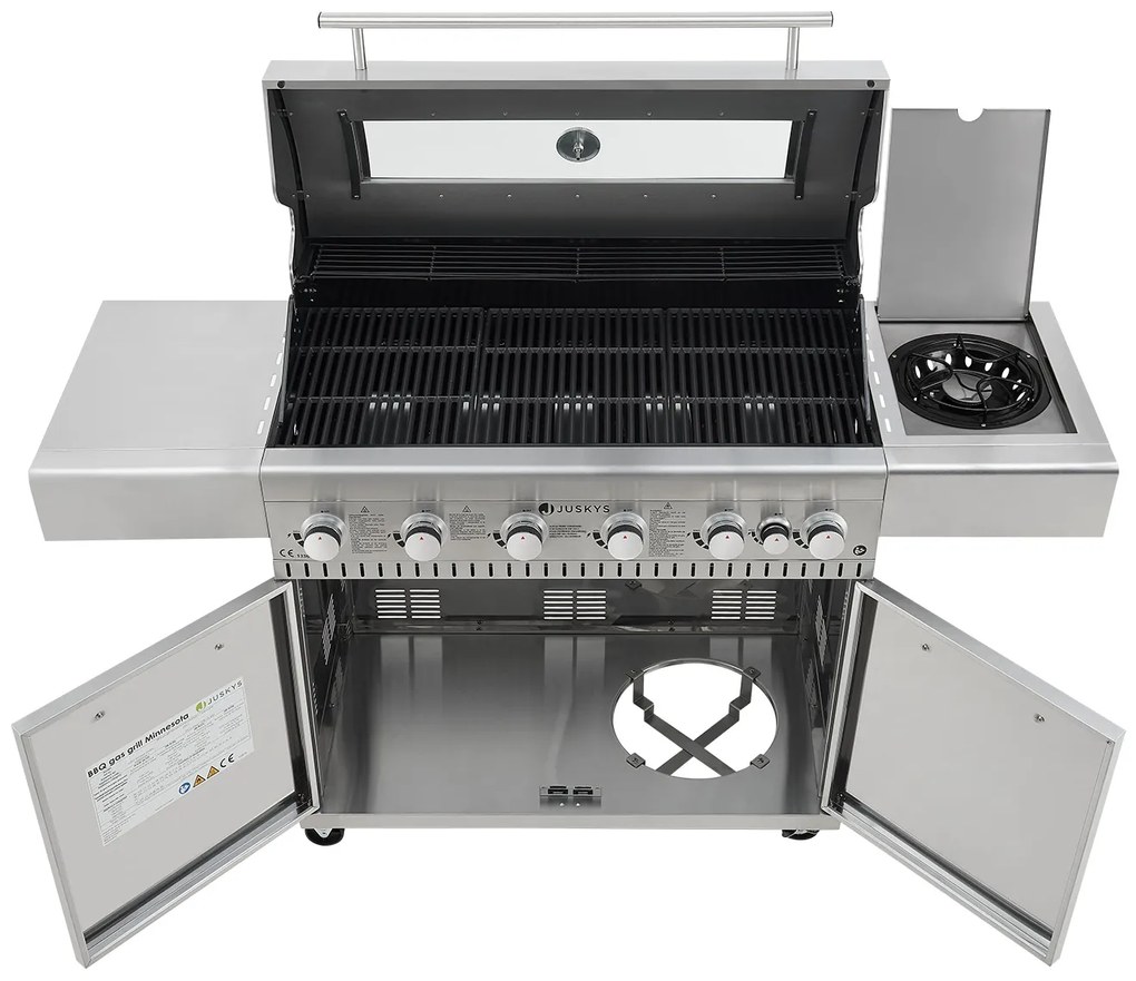 Gratar pe gaz Minnesota BBQ cu 6 arzatoare + 1 arzator lateral