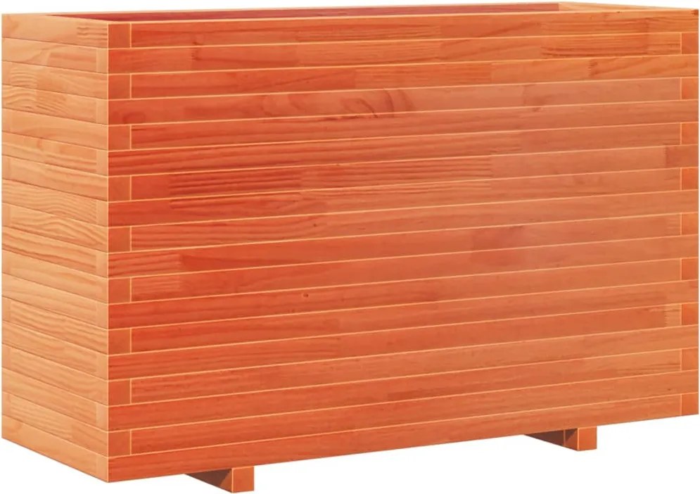 vidaXL Jardinieră grădină, maro ceruit, 110x40x72,5 cm, lemn masiv pin