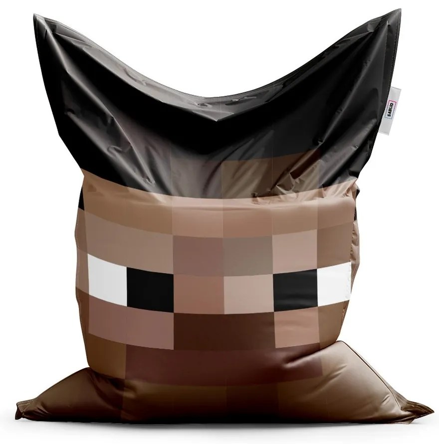 Sac de șezut Classic Blocks figură - pentru copii, maro