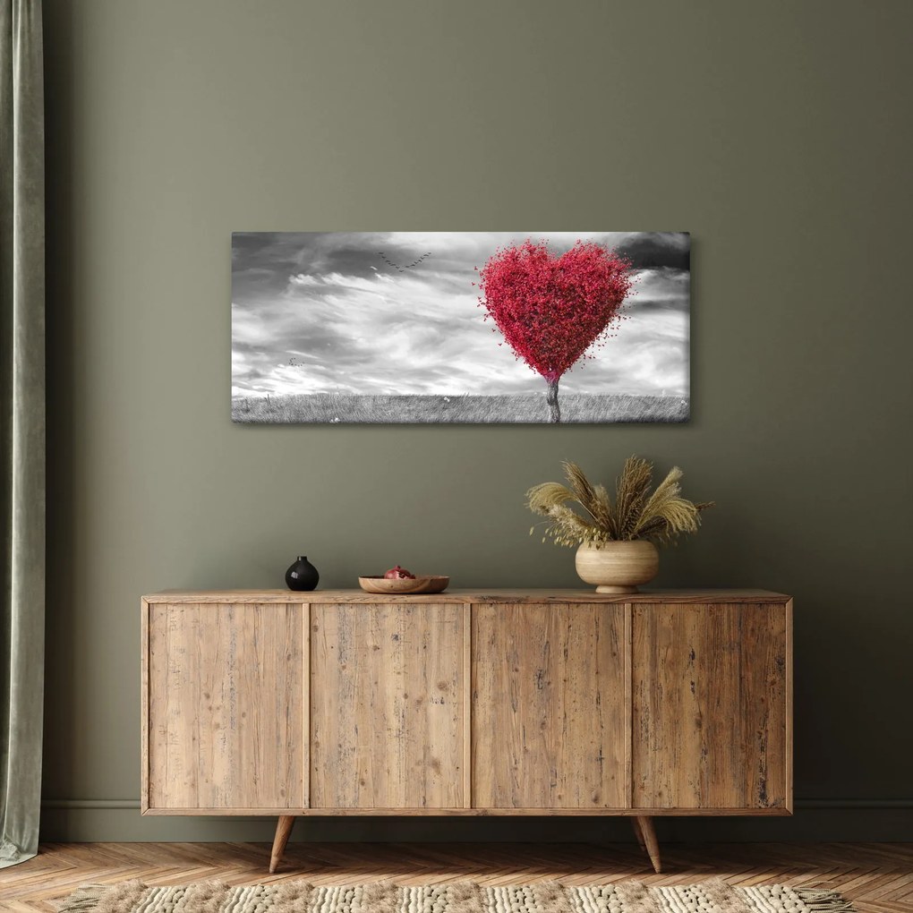 Tablou -Inima din coroanele copacilor (120x50 cm)