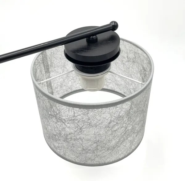 Candelabru pe lanț ROSA 5xE27/60W/230V negru/gri