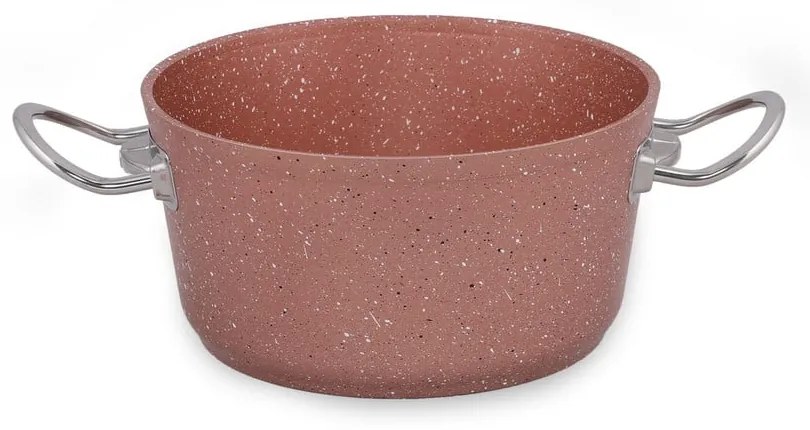 Cratiță din aluminiu cu capac Güral Porselen Classic, ø 20 cm, roz