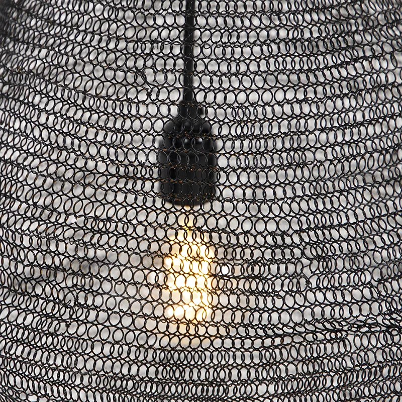 Lampă suspendată orientală neagră 45 cm - Nidum L