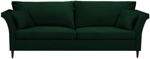 Canapea extensibilă cu 3 locuri și spațiu pentru depozitare Mazzini Sofas Pivoine, verde