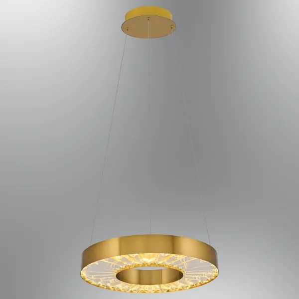 Lustră LED suspendată pe cablu JESI, LED/35W/230V, 3000K, Ø 40 cm, bronz