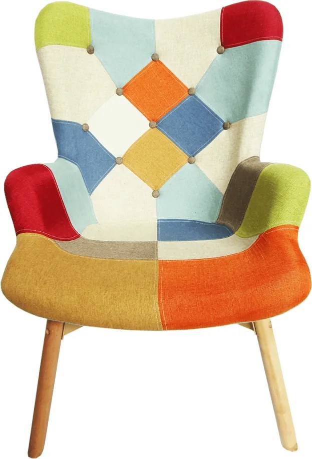 Fotoliu de design, patchwork color, KAPRUN