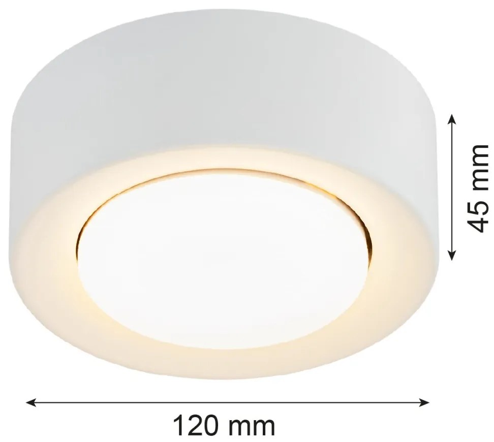 Spot tavan, Mini plafoniera ELORA 8915 alb crem