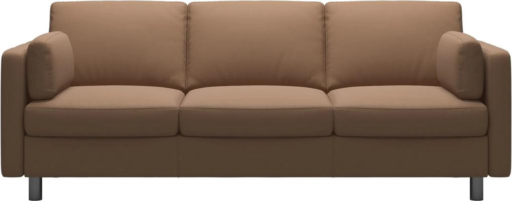 Canapea cu 3 locuri Stressless Emma E600 Classic, picioare metalice 11cm, piele Batik Latte