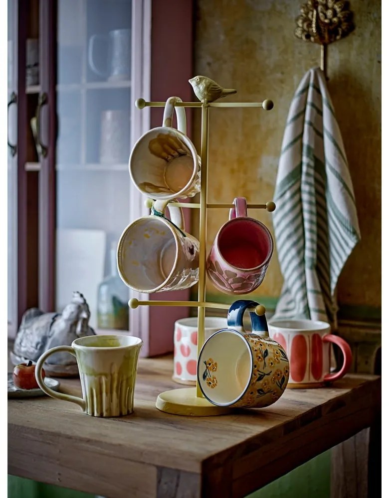 Căni somon/crem 3 buc. din gresie 450 ml Linora – Bloomingville