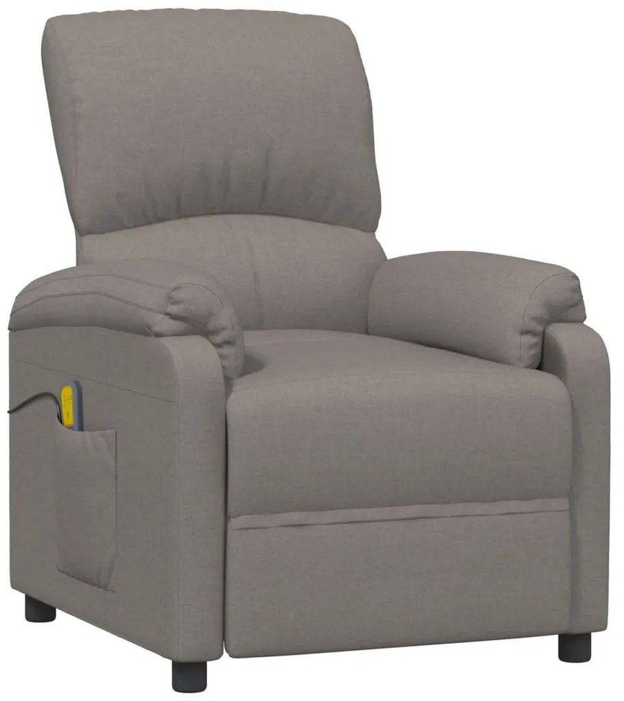 324087 vidaXL Scaun de masaj, taupe, țesătură