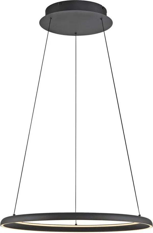 Schöner Wohnen 15570-18-LED QUILLO, lustră suspendată pe cablu LED, dimabilă, 36 W, 230 V, Ø 60 cm, negru