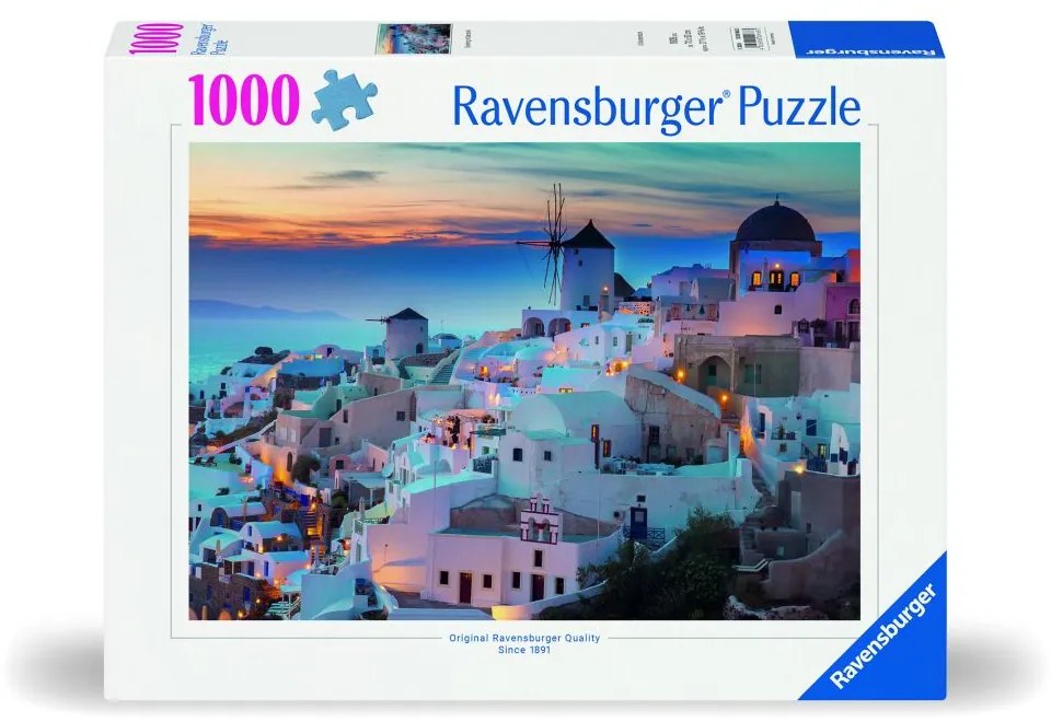 RAVENSBURGER - PUZZLE NOAPTEA IN SANTORINI 1000 PIESE DESIGN NOU - RAVENSBURGER (RVSPA00663)
