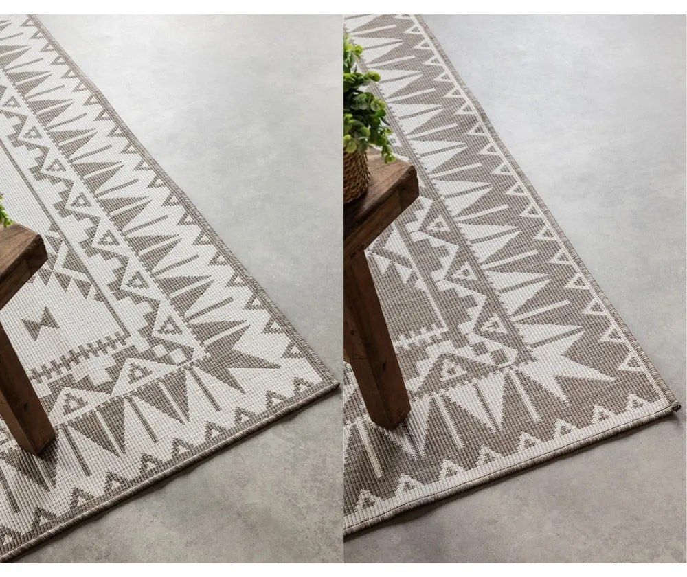 Covor de exterior maro/crem 120x170 cm Gemini – Elle Decoration