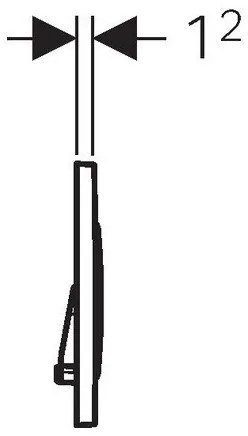 Clapeta actionare rezervor WC incastrat, Geberit Sigma20, negru, detalii negru mat, 115.882.DW.1